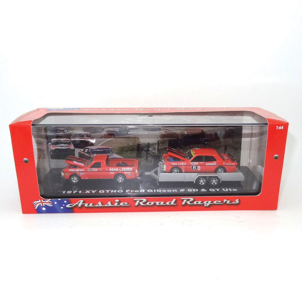 1:64 1971 Fred Gibson's Falcon GT ute and GTHO III #8D Set